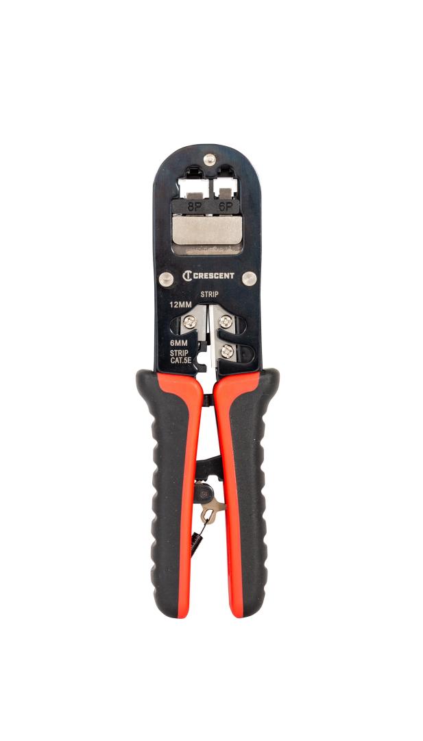 Ratcheting Data Crimper & Wire Stripper Crescent Tools