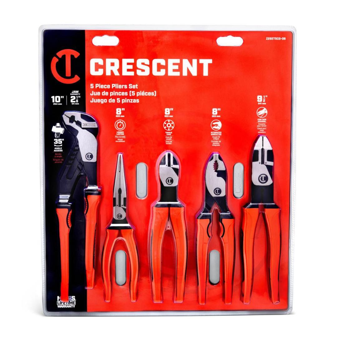 5 Piece Z2™ Mixed Dual Material Plier Set - Crescent Tools