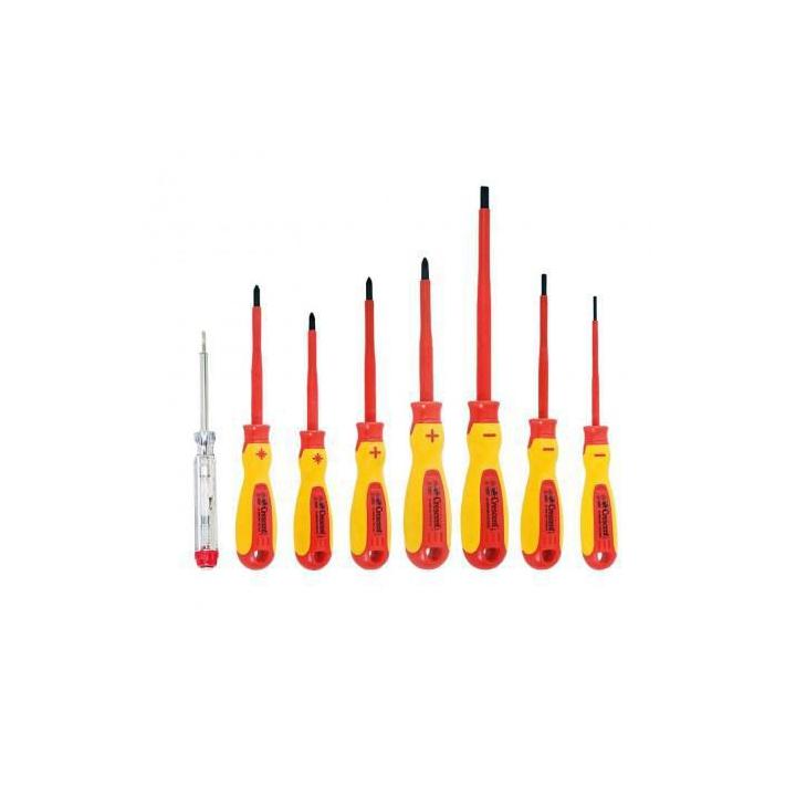 Image of Dual Material Slotted Round Shank Screwdrivers OLD - Crescent