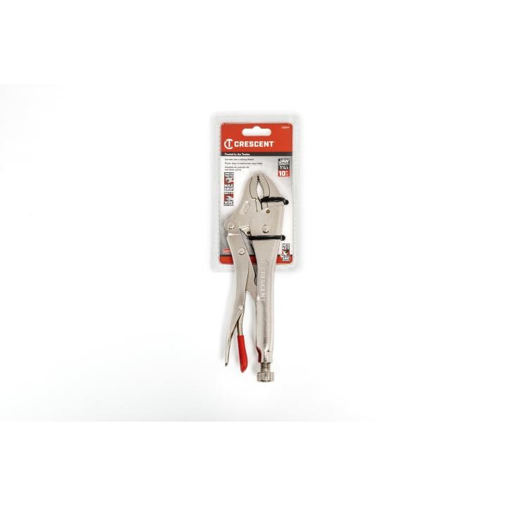 Image of Curved Jaw Locking Pliers with Wire Cutter - Crescent