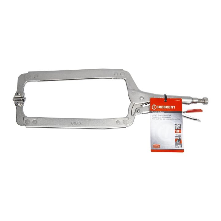 Image of Locking C-Clamps with Swivel Pad Tips - Crescent