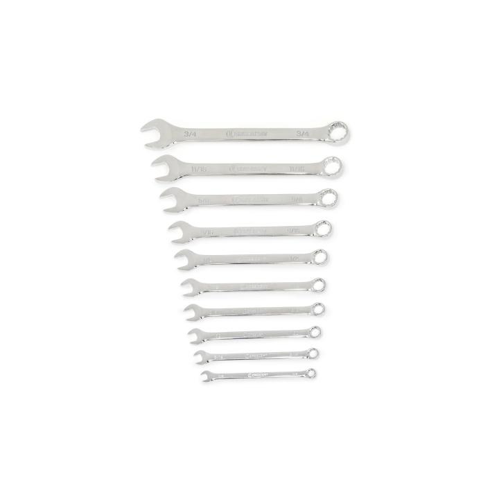 Image of 10 Pc. 12 Point SAE Combination Wrench Set - Crescent