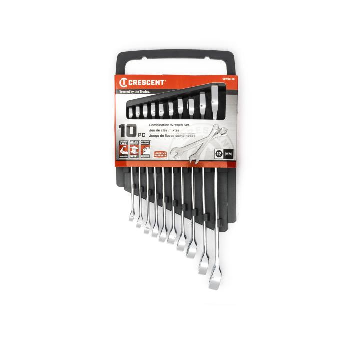 Image of 10 Pc. 12 Point Metric Combination Wrench Sets - Crescent