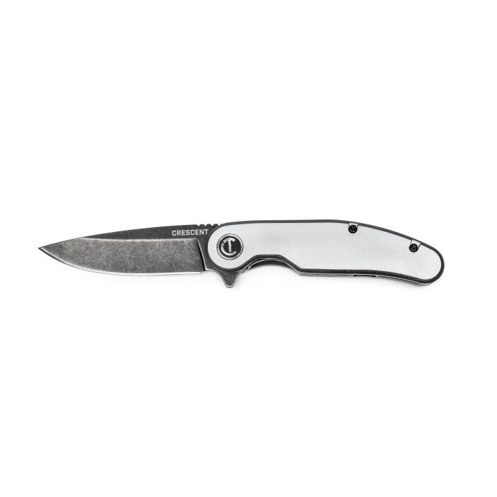 Image of Drop Point Aluminum Handle Pocket Knife - Crescent