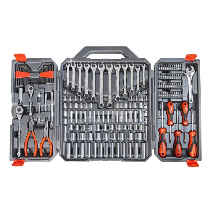 Image of 180 Pc. 1/4" & 3/8" Drive 6 Point SAE/Metric Professional Tool Set - Crescent