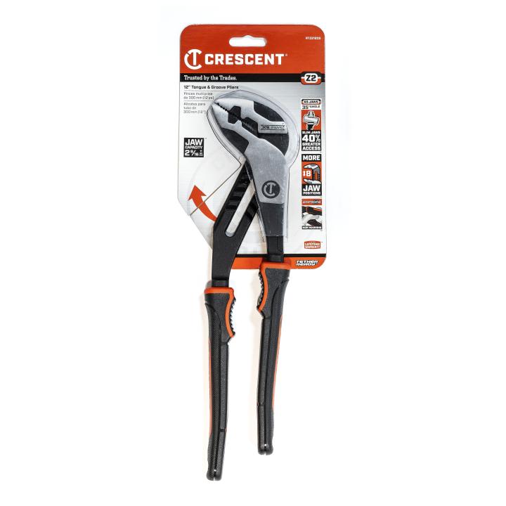 Image of Z2 K9™ Straight Jaw Dual Material Tongue and Groove Pliers - Crescent