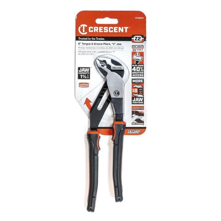 Image of Z2 K9™ V-Jaw Dual Material Tongue and Groove Pliers - Crescent