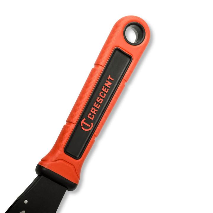 Image of the 12" Self-Adjusting Dual Material Pipe Wrench orange and black dual material handle