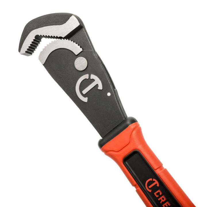 Image of the 12" Self-Adjusting Dual Material Pipe Wrench of the self adjusting jaws