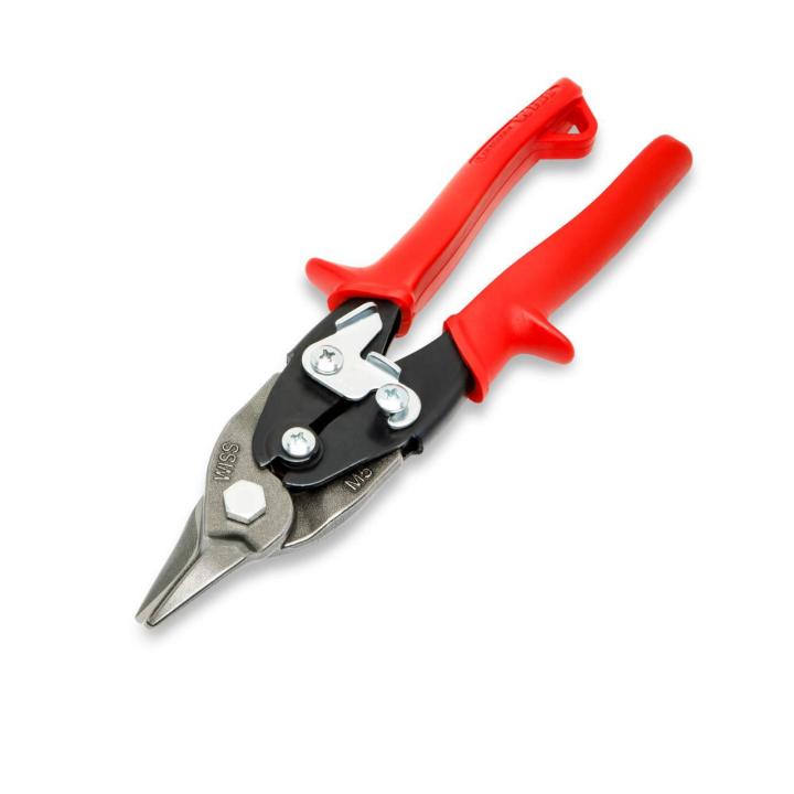 Image of the M5R on a white background with the  serrated blades towards the lower left and the orange handles towards the upper right of the image