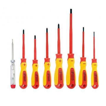 Image of Dual Material Slotted Round Shank Screwdrivers OLD - Crescent