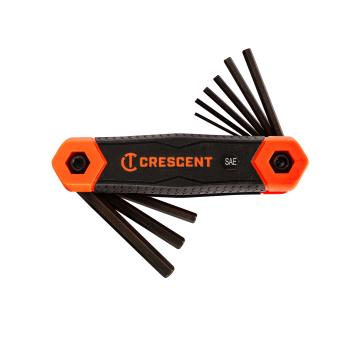 Image of 9-Key SAE Hex Key Fold-up Set - Crescent