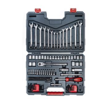 Image of 128 Pc. 3/8" Drive 12 Point SAE/Metric Mechanics Tool Set - Crescent