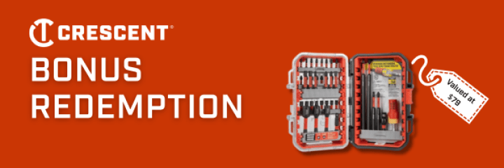 Crescent Tools Bonus Redemption